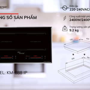 Bếp từ đôi KINGMASTER KM-688 IP